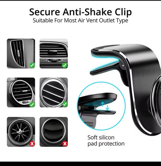 Magnetic 360° Car Phone Holder – Hands-Free Dashboard Mount