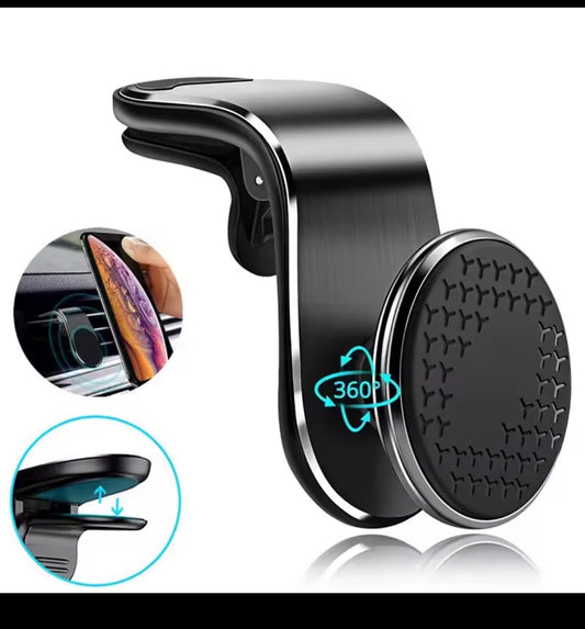 Magnetic 360° Car Phone Holder – Hands-Free Dashboard Mount